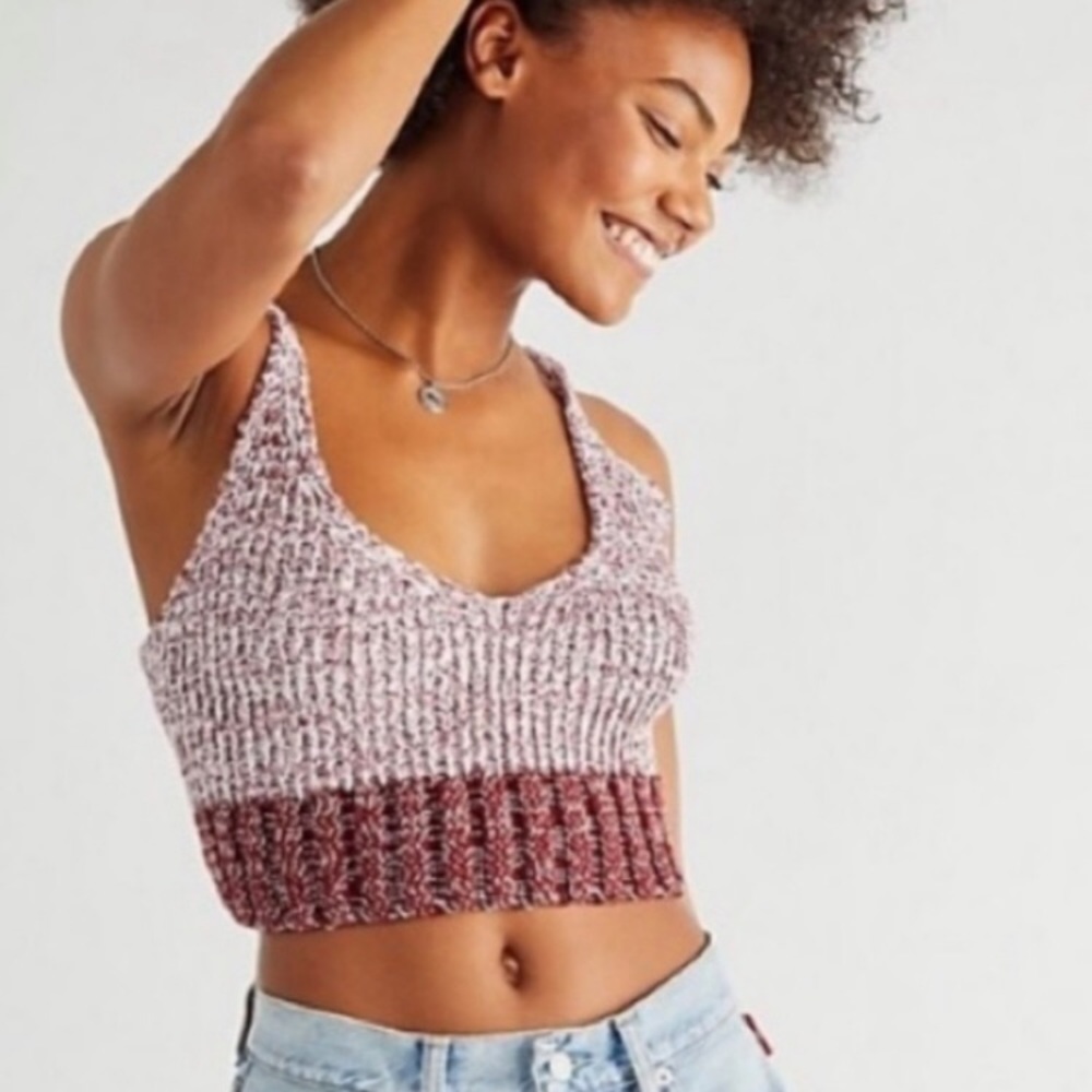 FREE PEOPLE Here All Day Knitted Brami Bralette Size Small